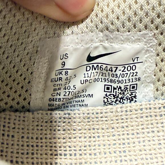 Nike Stussy Air Max 2013 Fossil Sneakers Mens Size 9 DM6447-200 With Box - Picture 10 of 10